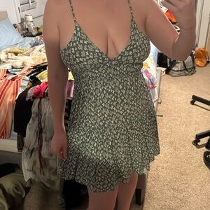 Green Cactus Mini Dress
